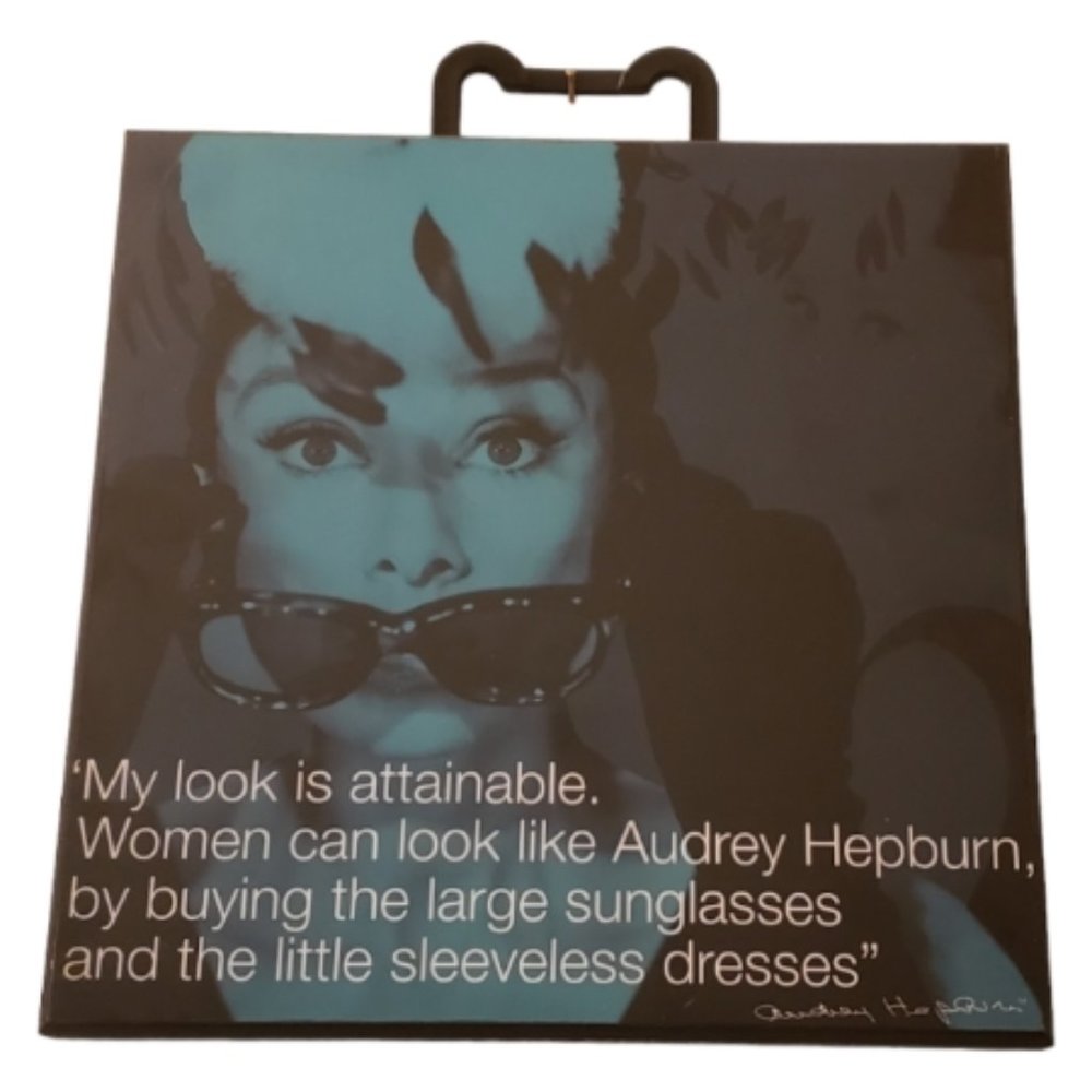 Audrey Hepburn Celebrity Quotes Wall Plaque, Wall decor